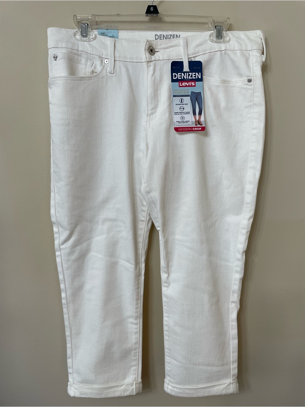 Levi's Denizen White Shaping Crop Jeans NWT